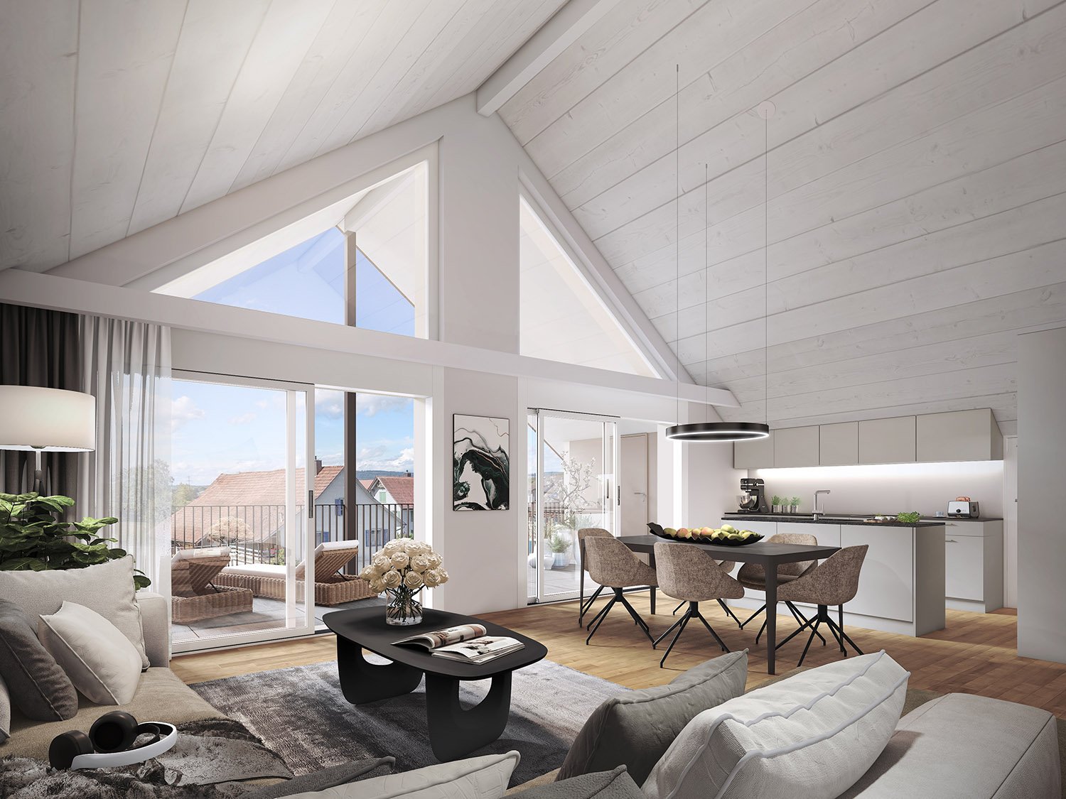 "Wohnen in Eschikofen" - attraktive 4.5 Zimmer-Neubau-Wohnung Dachgeschoss mit Estrich -  Bild 2