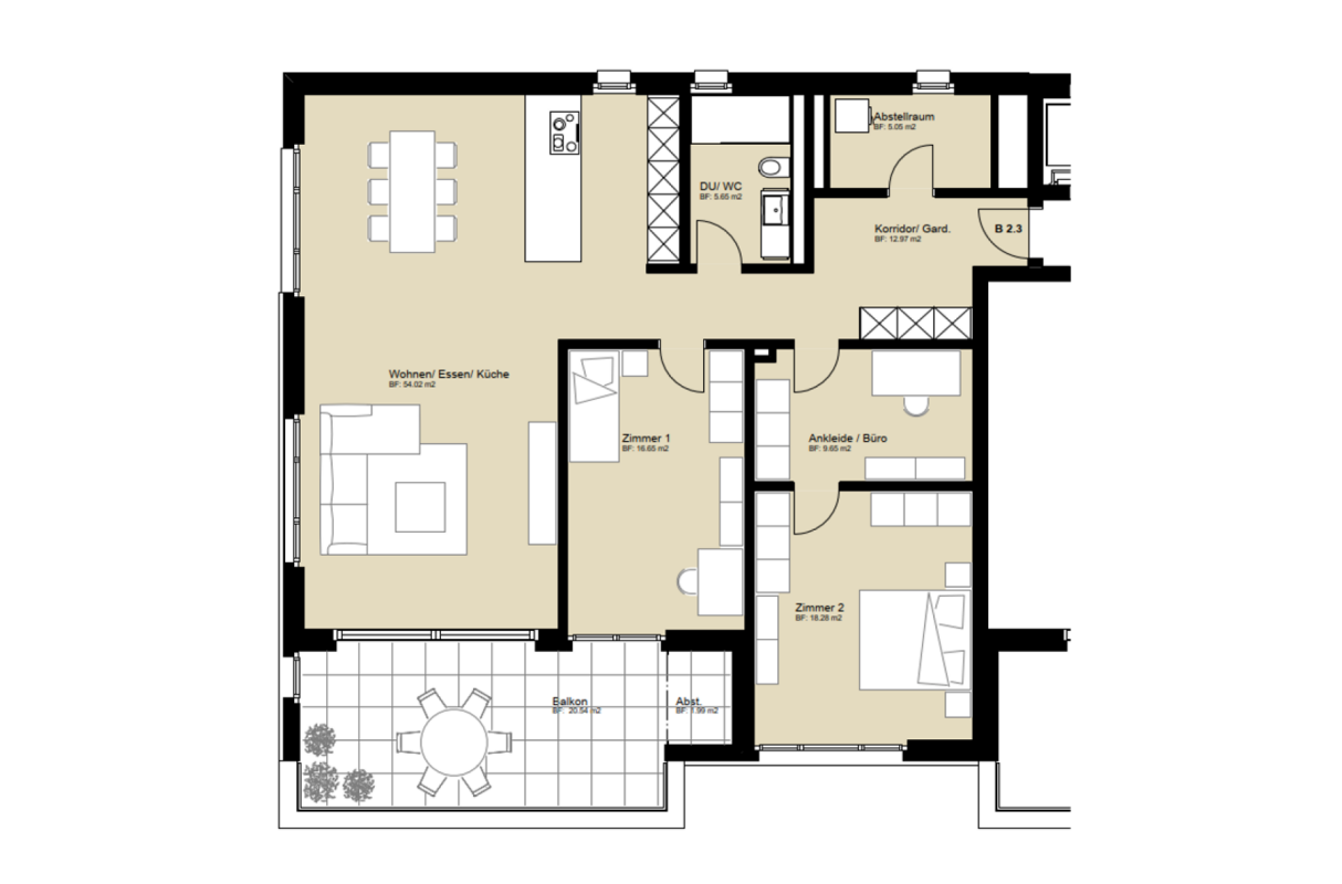 Neubau 3.5-Zimmerwohnung 1. OG (Baujahr 2025) -  Bild 7