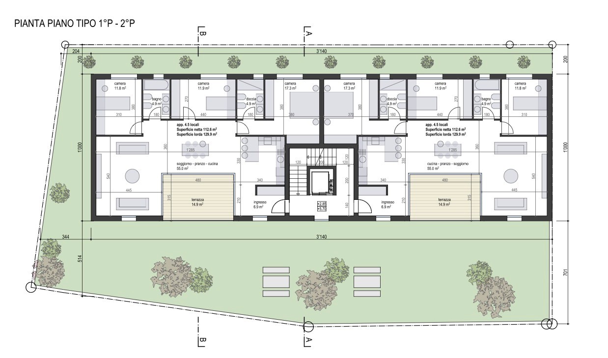 Rif. 3786 NUOVO MODERNO EDIFICIO - 4 APPARTAMENTI DI 4.5 LOCALI - Bild 2