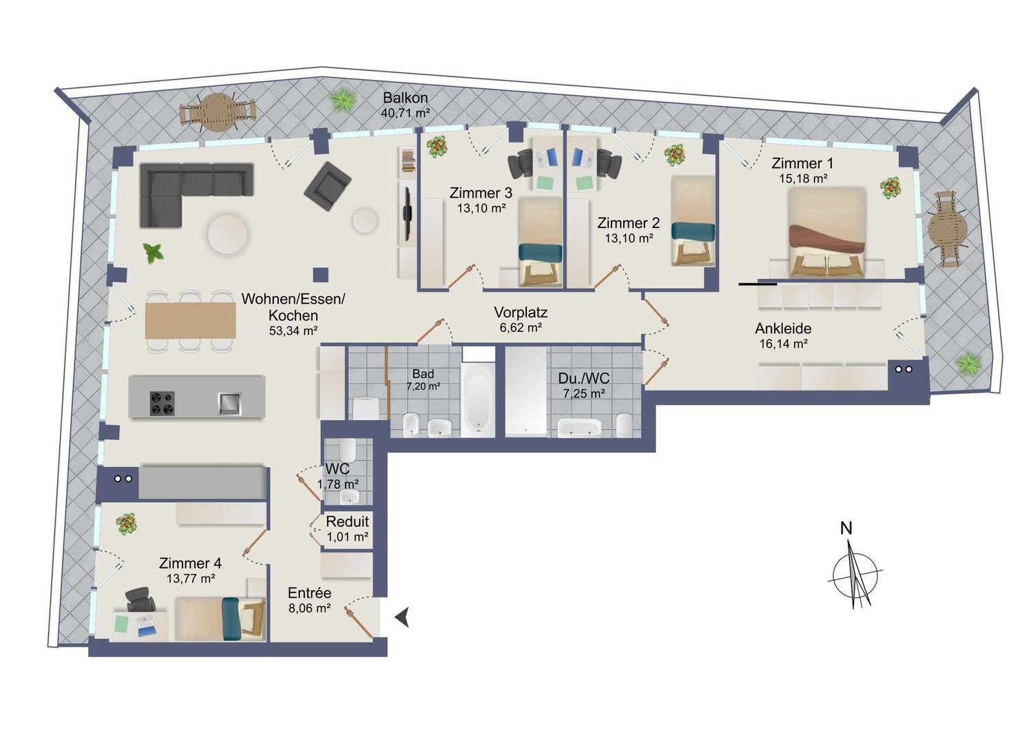 Über den Wolken: Exklusive 5.5-Zimmerwohnung im 31. Stock mit Panoramablick -  Bild 13