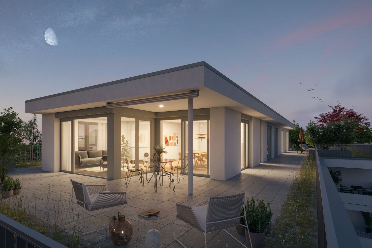 «Beeme» Oberentfelden - Attraktives Wohnen im Suhrental - Visualisierung Terrasse