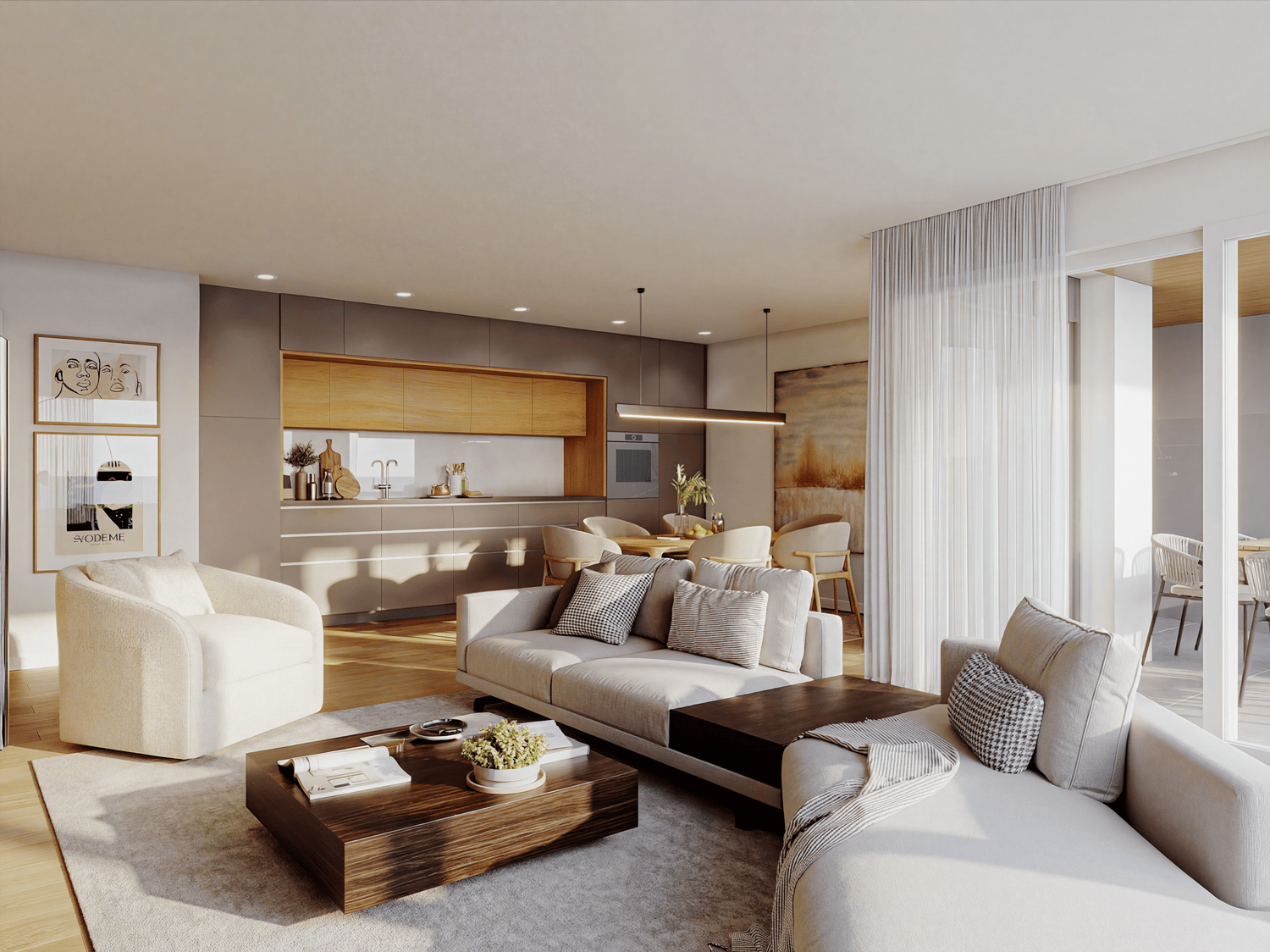 Gartenwohnung mit Atelier - Wohnen über den Dächern von Pratteln - Wohnzimmer