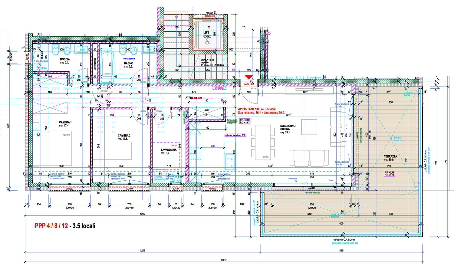 Nuovo spazioso appartamento con grande terrazza - Bild 13