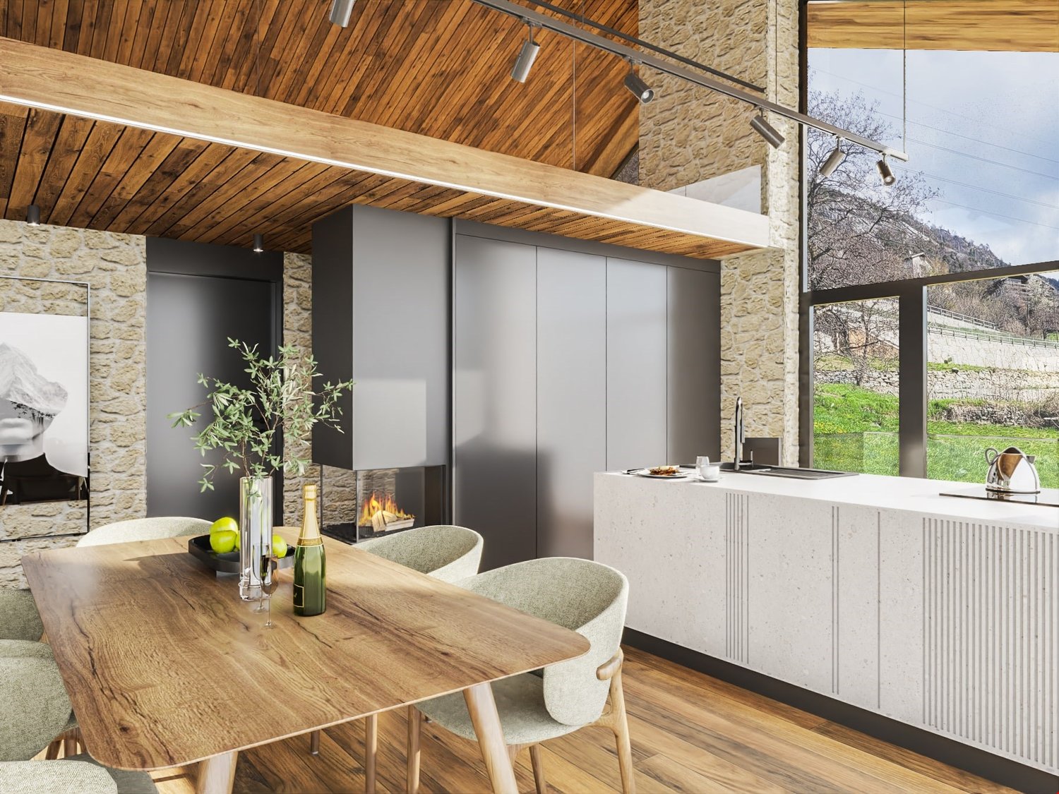 Einzigartiges Einfamilienhaus in Steg - Küchenbereich