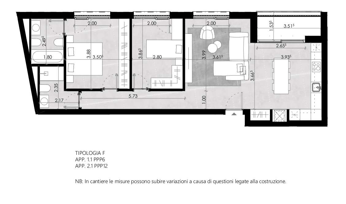 Pregassona luminoso 3.5 nuova costruzione 2 piano - Bild 2