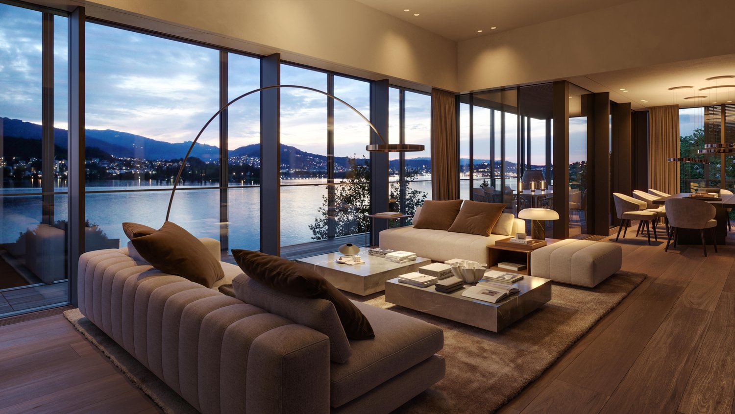 Villa Vinea 6 (3D Visualisierungen by dreisicht GmbH) - Blick über das Seebecken - (c) dreisicht GmbH