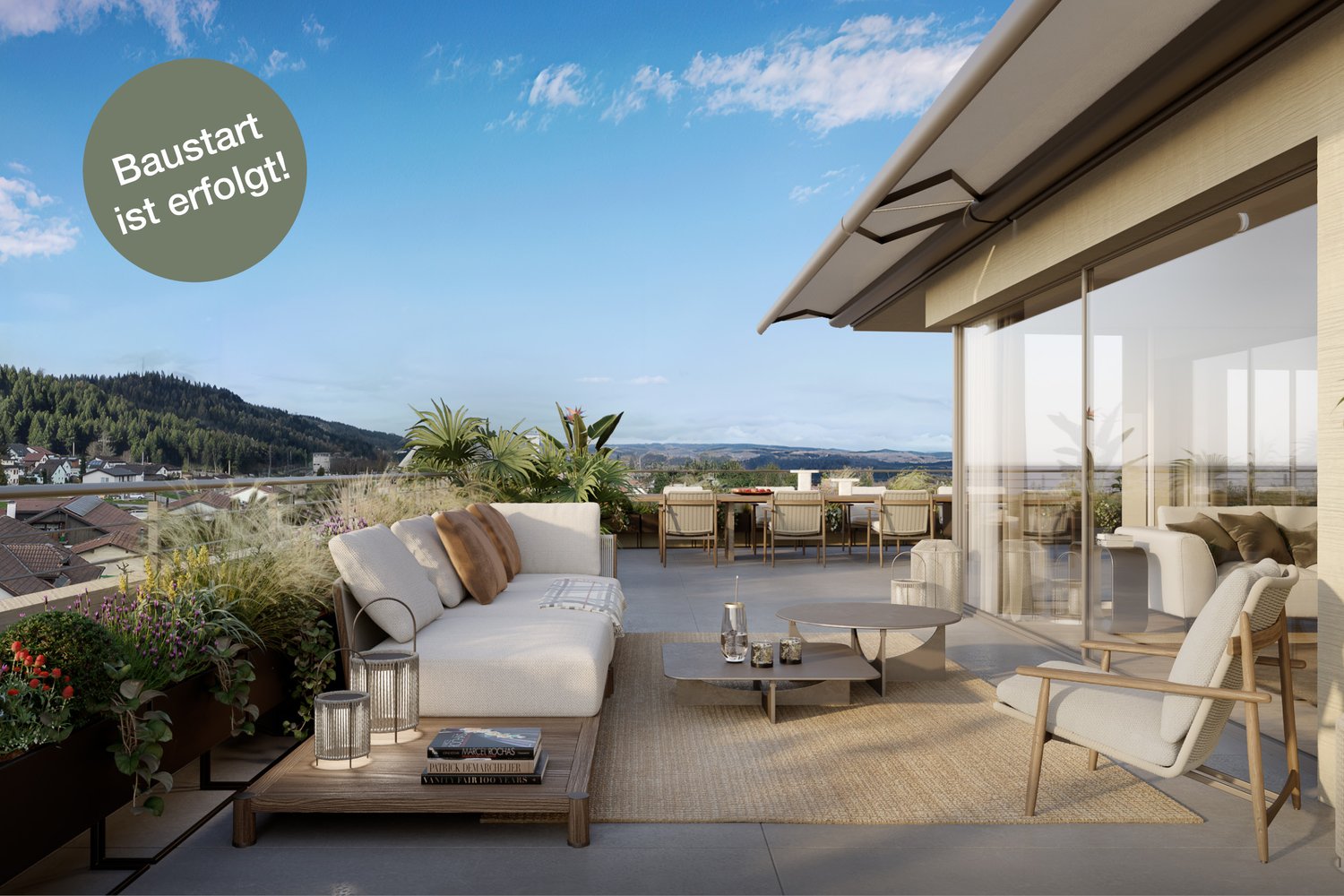 Wohnpark Längg - Wohnen neu gedacht - Visualisierung Terrasse