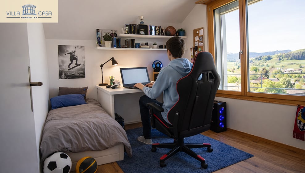 Moderne 5.5-Zimmer-Dachwohnung mit Balkon & Weitsicht in Riggisberg - Bild 6