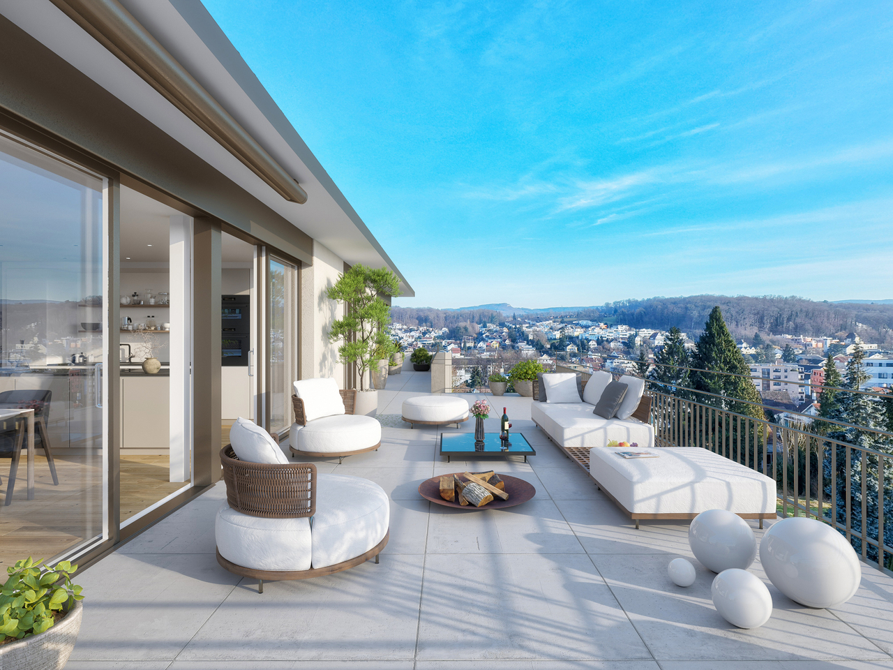 Exquisite Attika-/Maisonettewohnung mit atemberaubender Dachterrasse - Dachterrasse