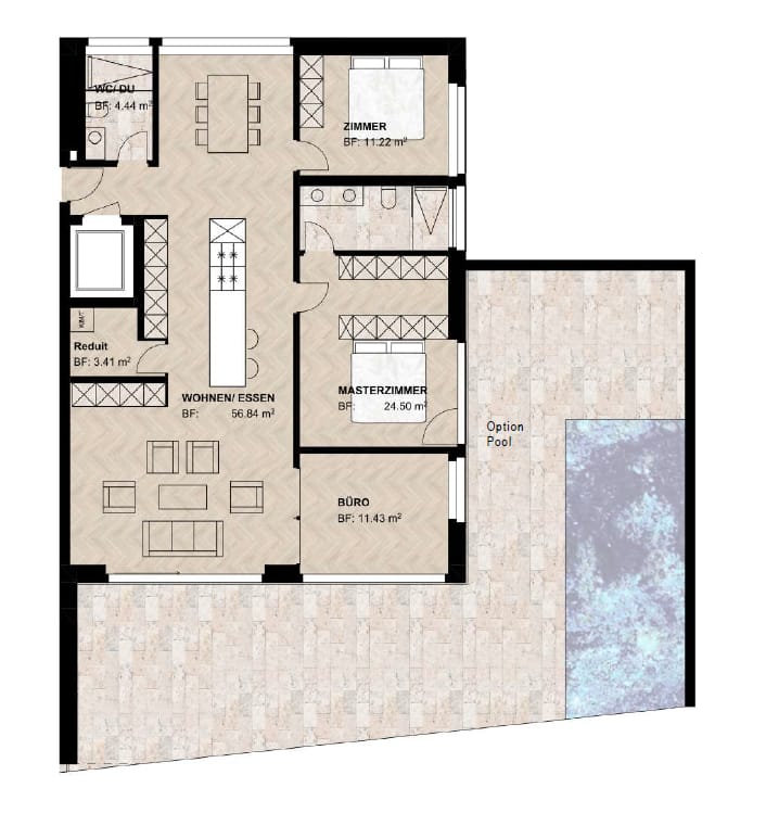 4.5-Zi.-Gartenwohnung mit grosser Terrasse in Reinach AG -  Bild 6