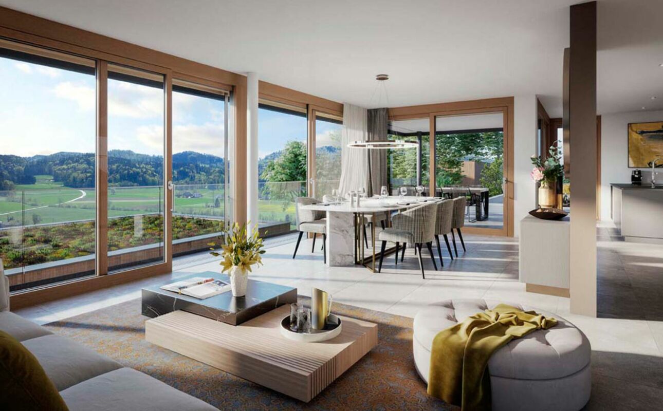 Traumhafte Fernsicht auf Alpstein mit Säntis und Churfirsten - 5.5-Zi.-Terrassenhaus - Bild 8