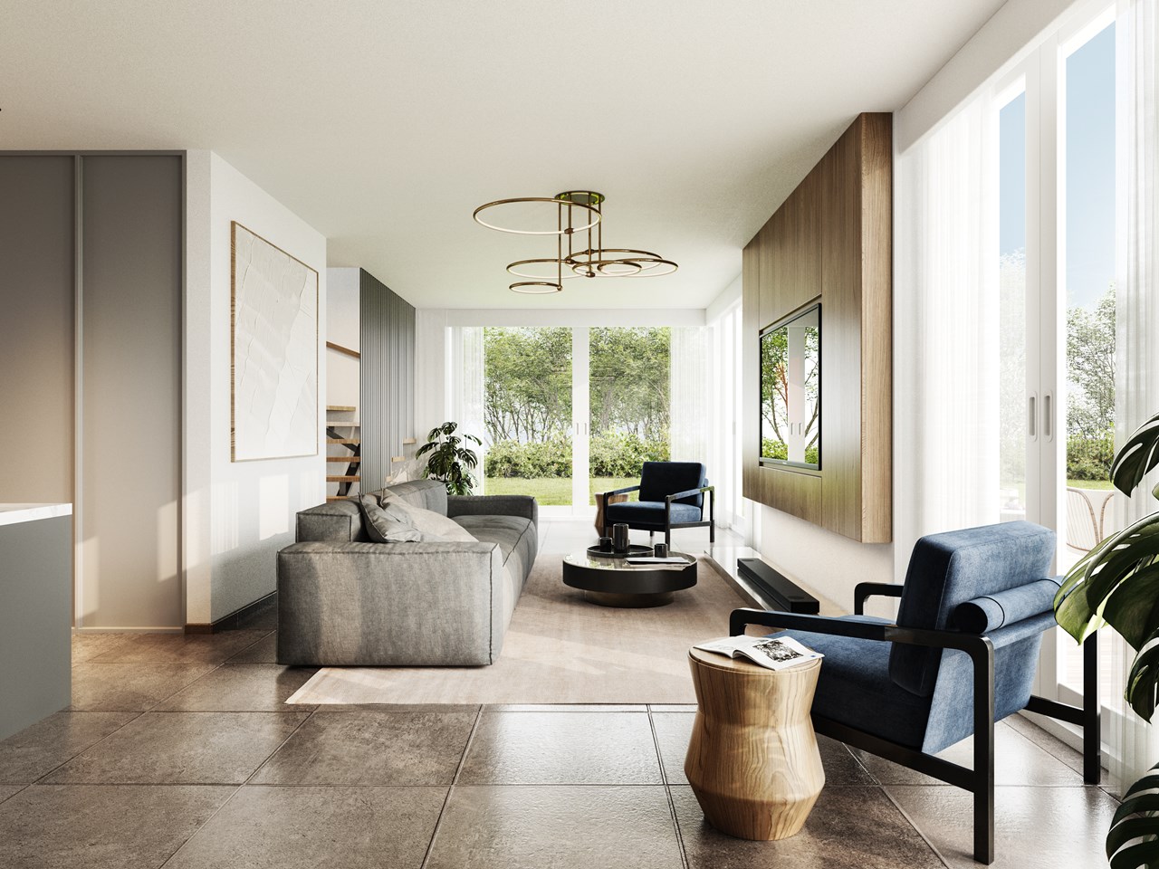 Maison contemporaine de 6 pièces - Séjour