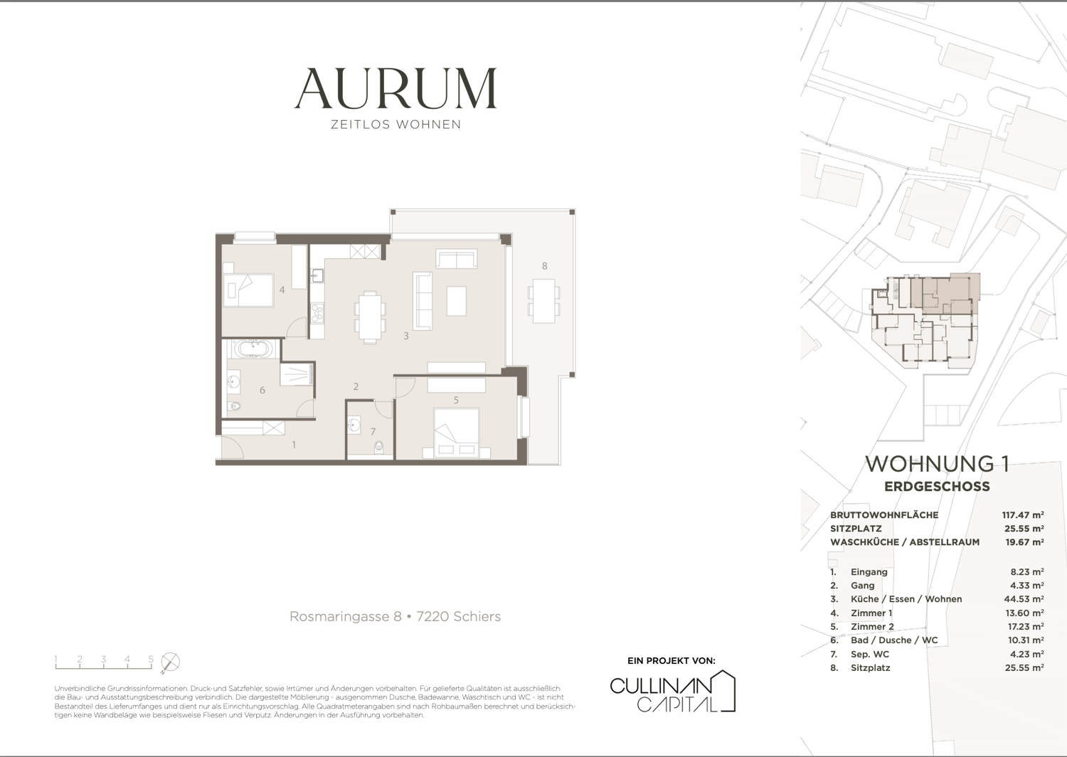 Exklusive 3.5 Zimmer Neubauwohnung mit grosszügigem Gartenanteil - 117m2 - CHF 720'000.00 -  Bild 13