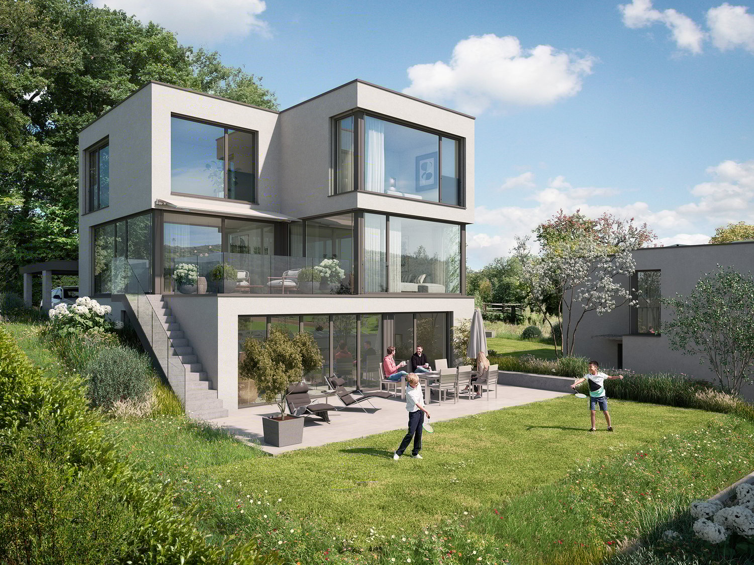 Neubau-Einfamilienhaus mit Weitblick (Haus 2) in Münchenstein - Bild 1