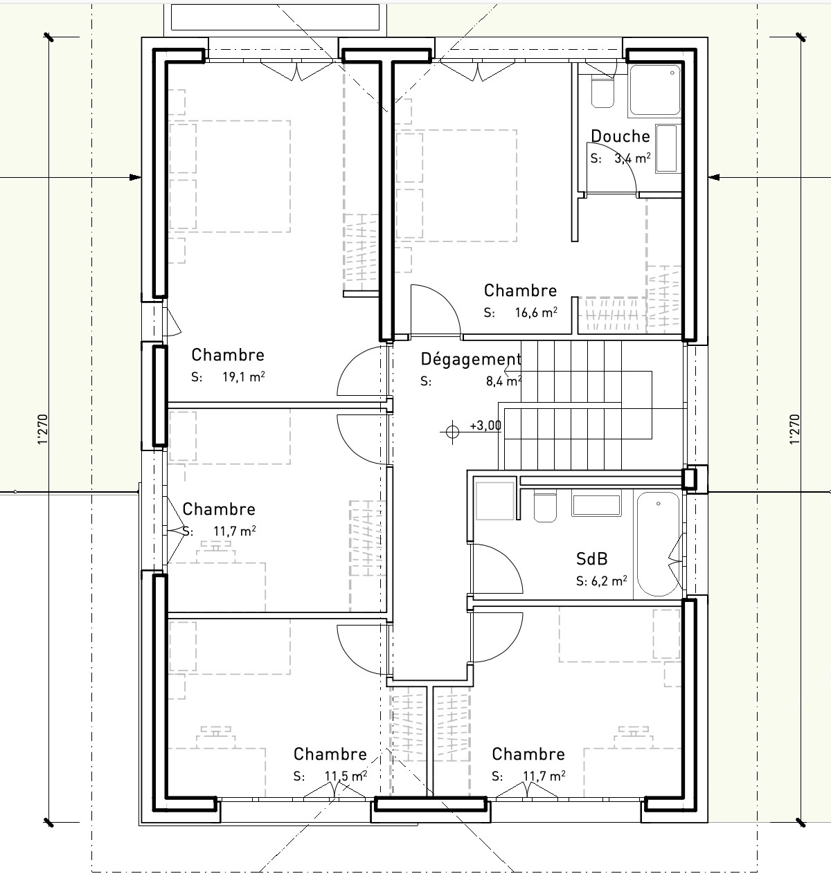 PERMIS DE CONSTRUIRE OBTENU - VILLA INDIVIDUELLE - VUE PANORAMIQUE - 1er étage
