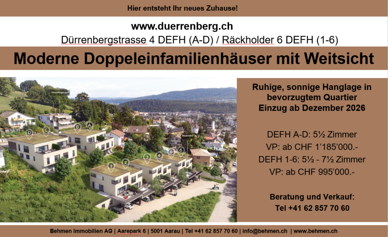 NEUBAU: Moderne DEFH mit Weitsicht, Häuser A-D - Bautransparent