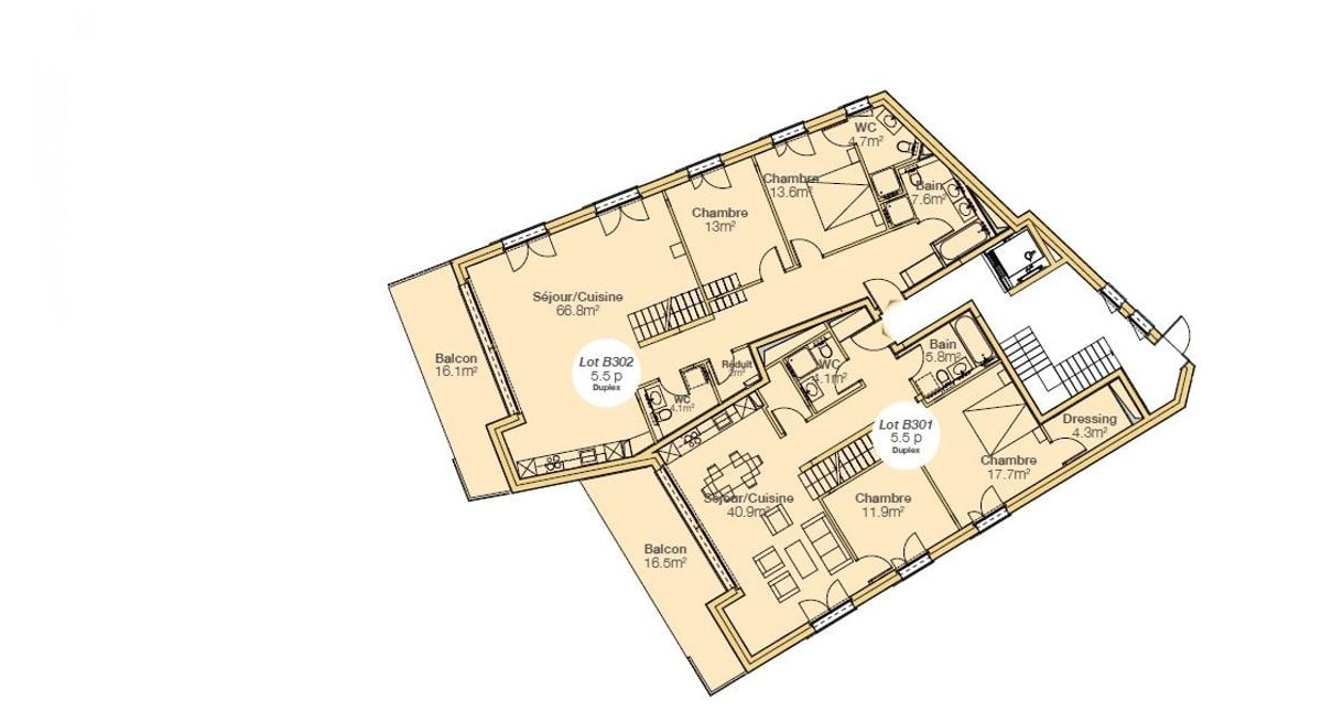 Attique en duplex d'exception neuf 5.5 pièces avec grand balcon et vue spectaculaire sur le lac Léman -  Bild 7