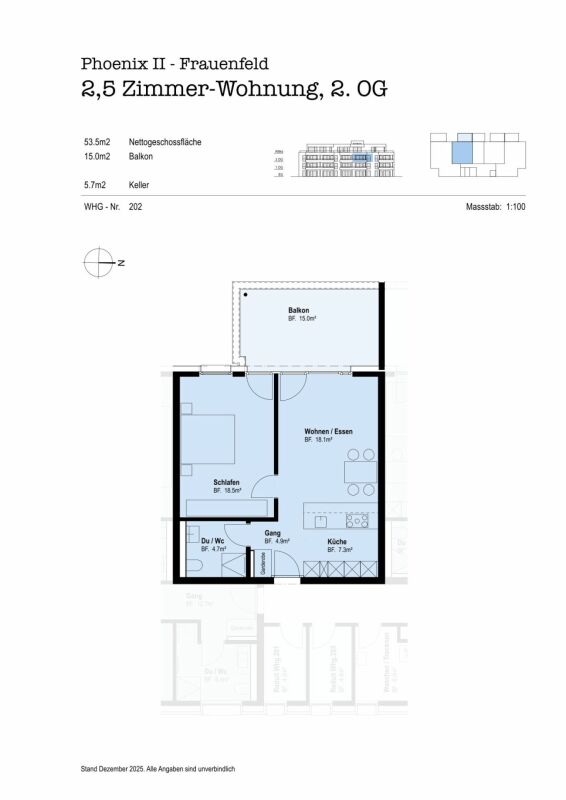 Erstbezug - Moderne 2½ Zimmer-Wohnung in ruhigem Quartier -  Bild 5