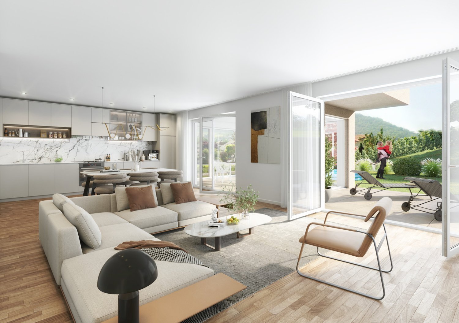 HELL UND MODERN AUF ZWEI GESCHOSSE MIT WINTERGARTEN UND GROSSEM GARTEN WOHNEN / WOHNUNG BS6 -  Bild 3