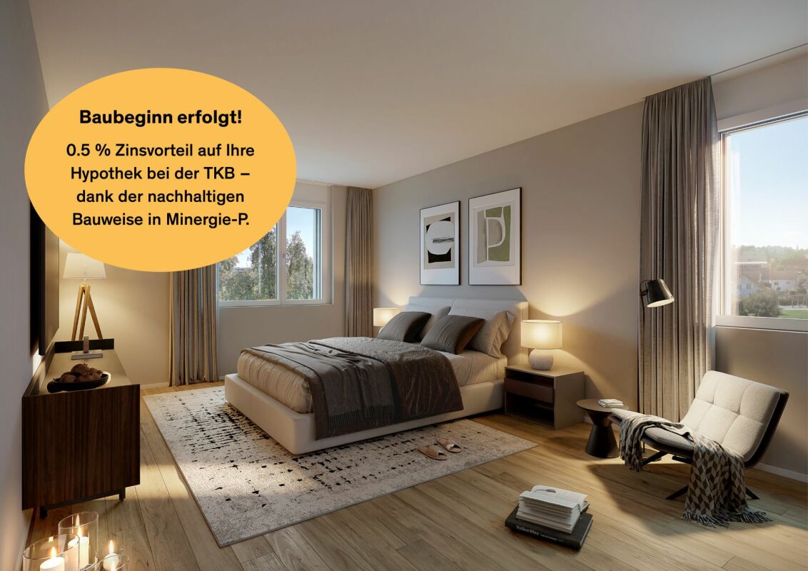 Neubauprojekt «Fliedergarten» - modernes Wohnen mit Stil und Nachhaltigkeit - hochwertige Obergeschosswohnung - Bild 1