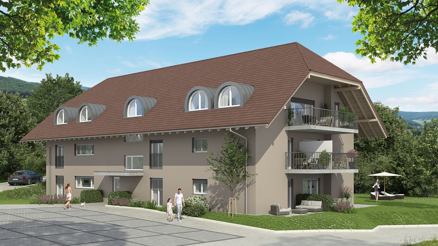 MFH Mühle / noch sechs Wohnungen im Angebot - Aussenansicht Zugangsfassade