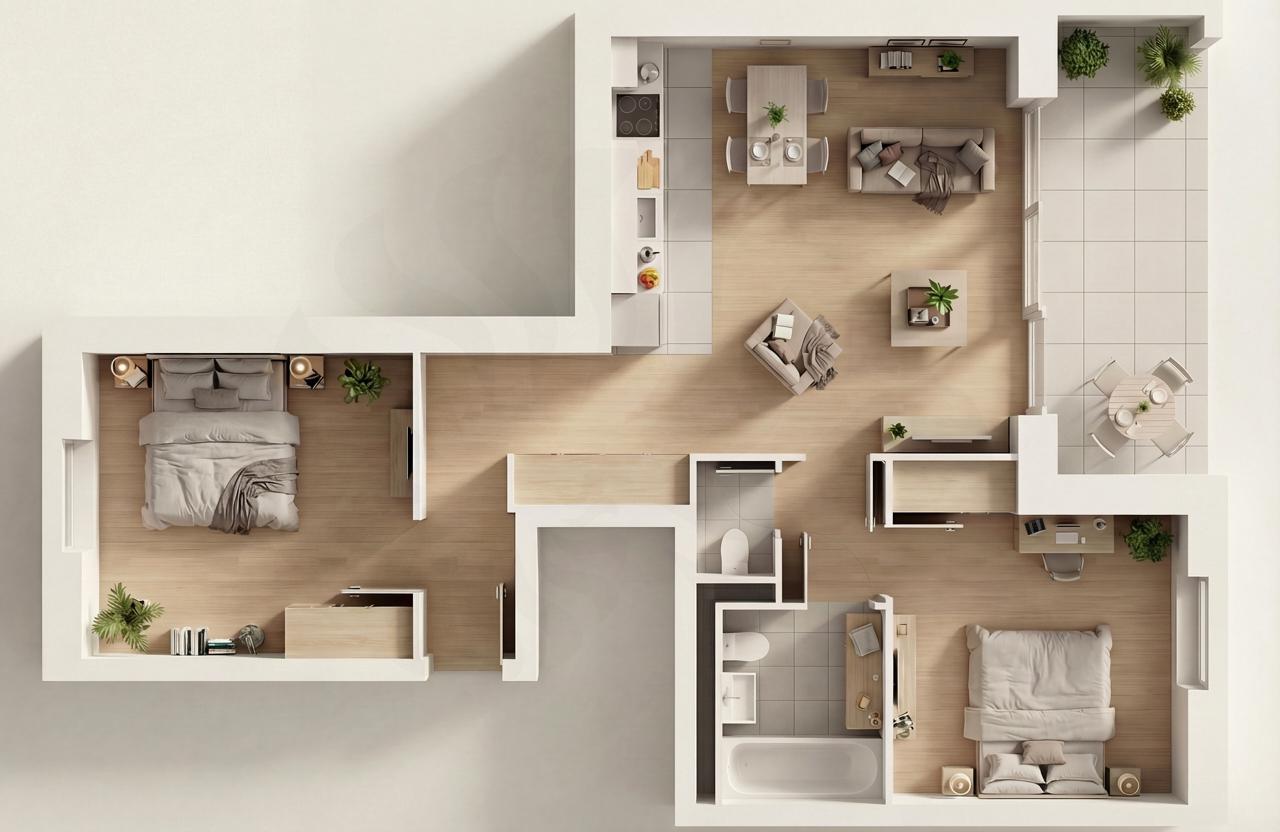 Appartement 4P Rez-de-jardin dans la promotion 11, route des Jurêts à Choulex - Bild 2