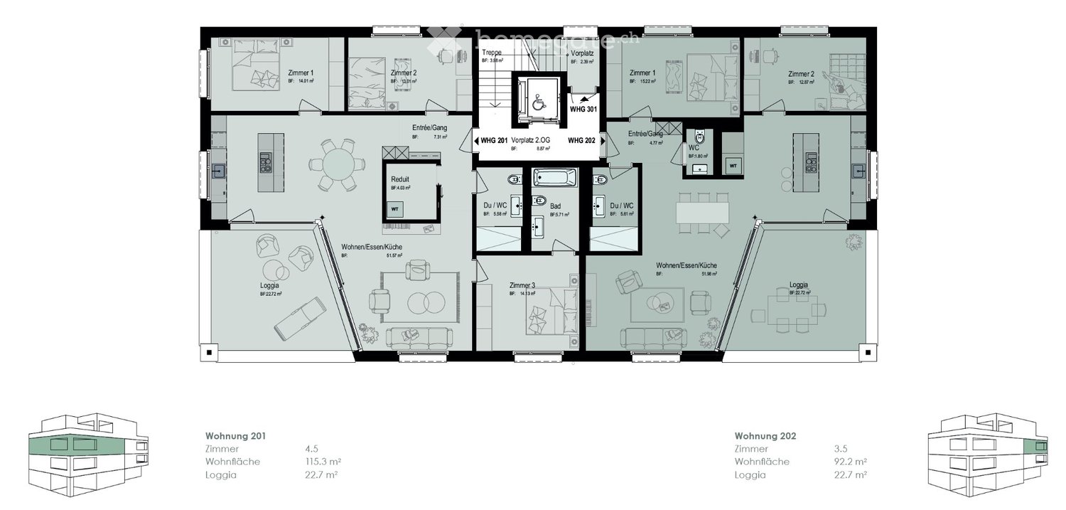 Moderne 3.5-Zimmer Wohnung / Minergie P-Standard / gute Lage - Bild 4