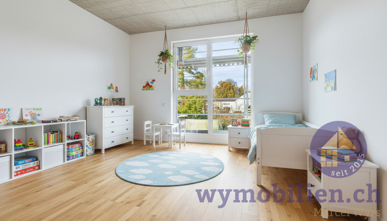Wohntraum (130.5m2) mit privatem Garten (112m2) - Einzug Sommer 2026! - Beispiel Kinderzimmer