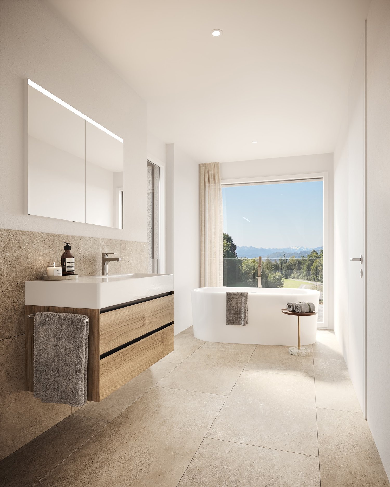 Moderne Gartenwohnung mit gedeckter Terrasse und direktem Liftzugang - Walde Immobilien AG