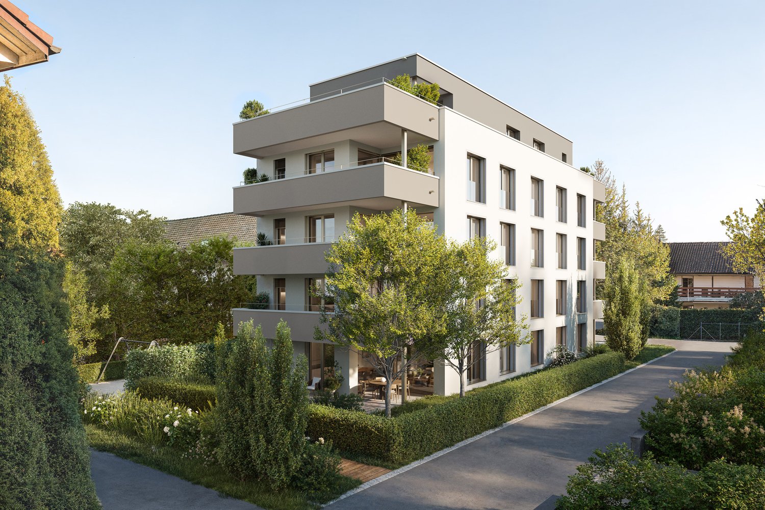 Neues Wohneigentum an der Grenze zu Aarau - Aussenvisualisierung