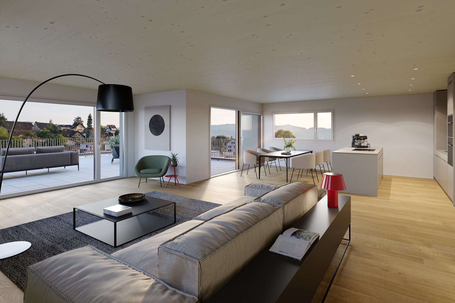 Wohnen zwischen See und Berg - Triangel Fahrwangen - Innenvisualisierung Wohnen