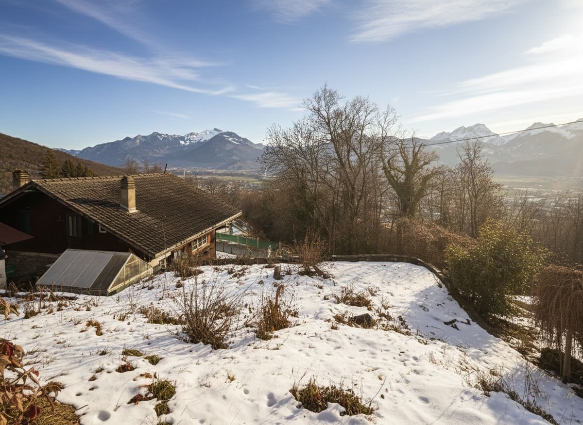 Appartement de 4,5 pièces aux combles avec sous-sol et garage double. - Vue Montagne
