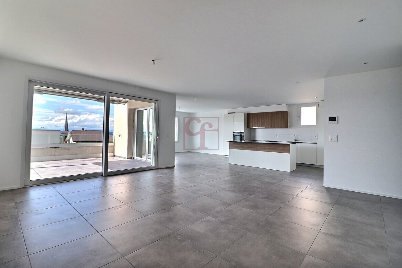 Arconciel - Magnifique appartement neuf de 4.5 pcs - Grande pièce à vivre d'env. 50m2 avec accès sur le balcon