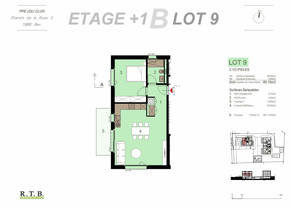 PPE Joli Clos lot 125-9 appartement de 2.5 pièces au 1er étage - Bild 9