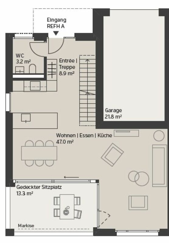 DOPPELEINFAMILIENHAUS - UNTERDORF MÖNTHAL - Zeitgemässe Architektur mitten im Grünen - Bild 4