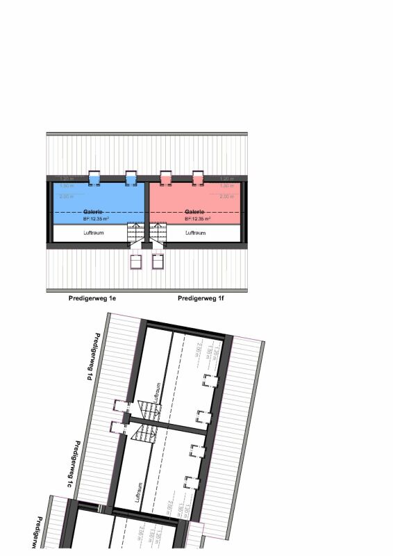 privater Rückzugsort «Am Palmenweg»: Doppeleinfamilienhäuser mit Garten - Dachgeschoss mit offener Galerie, ideal als Homeoffice, Homecinema, Atelier, ...mit Luftraum