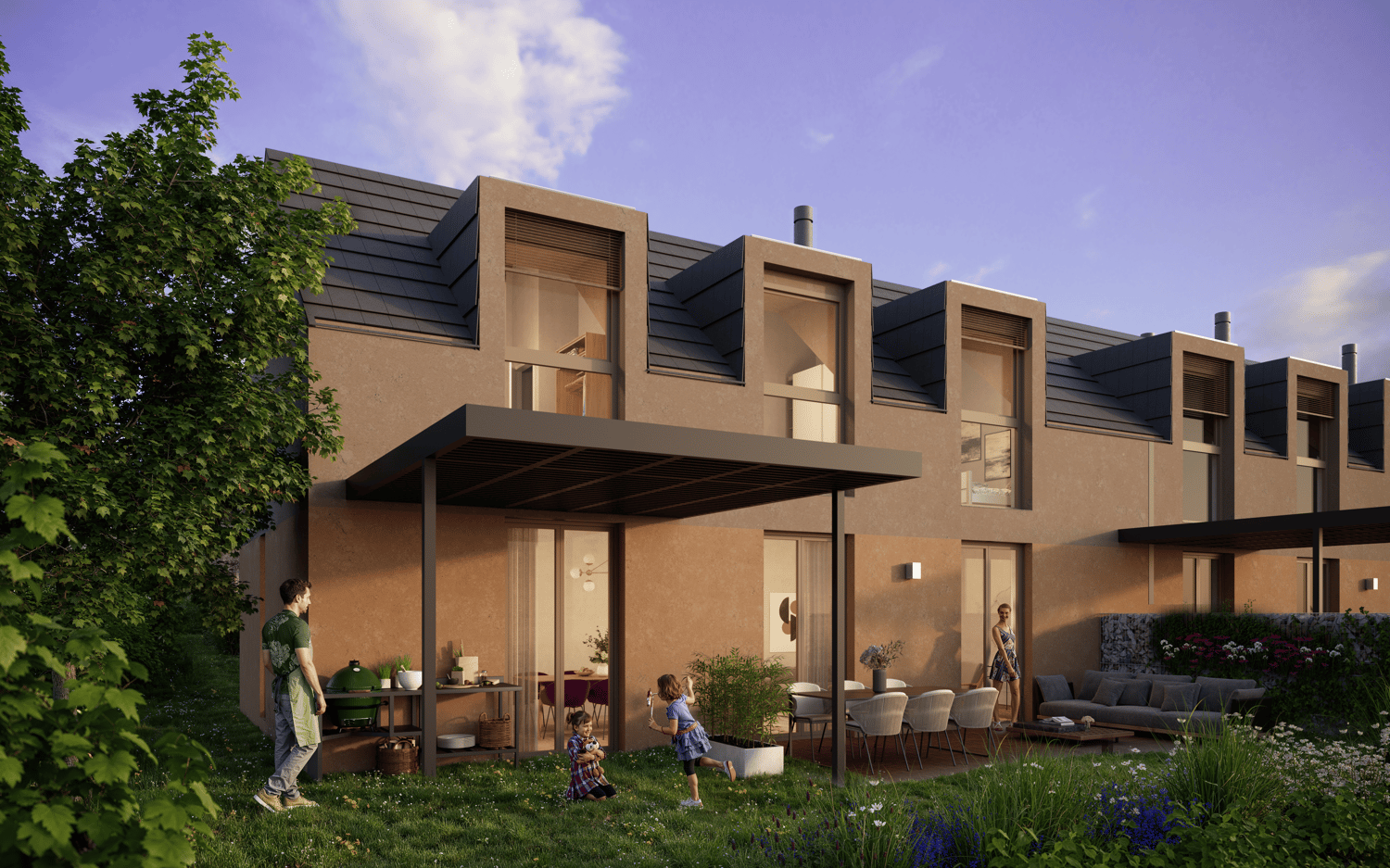 Villa urbaines contigües  - 4.5 pièces avec jardin - Livraison fin 2027 - Bild 1