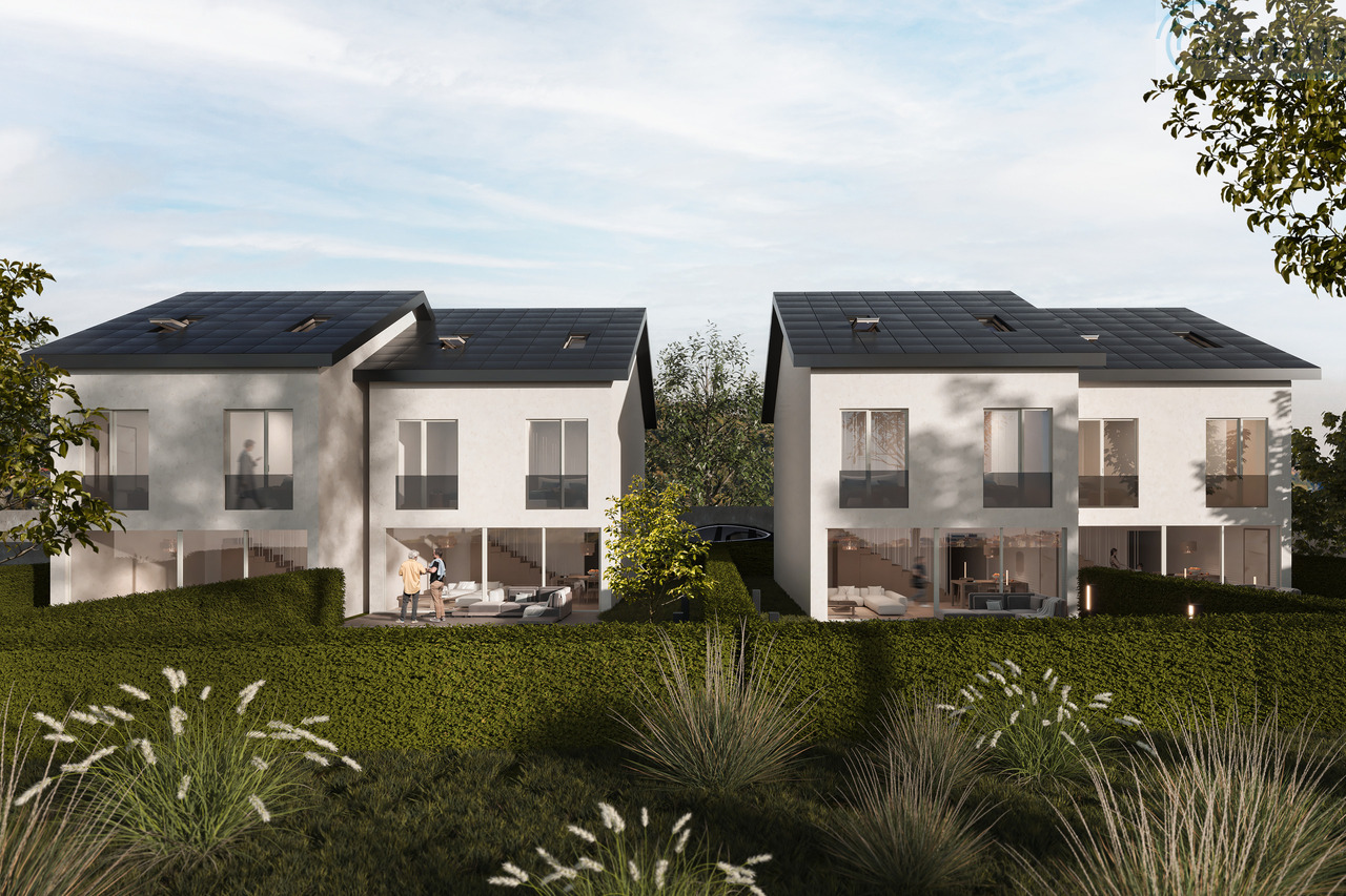 Neubau: moderne und grosszügige Doppeleinfamilienhäuser - Ansicht Visualisierung