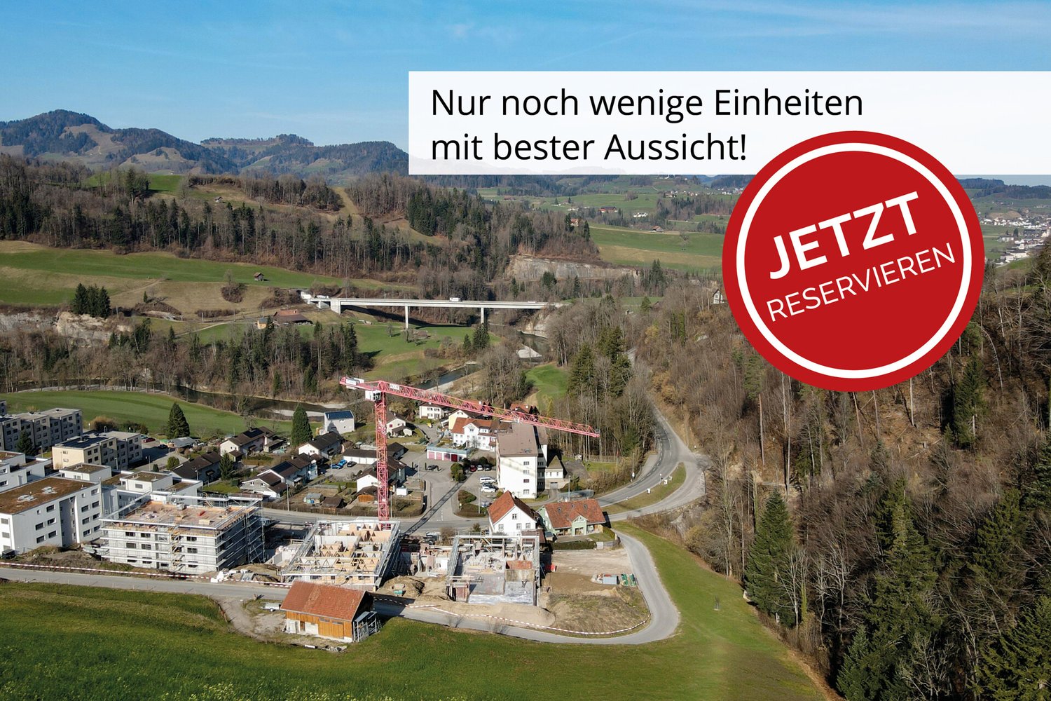 Lebensqualität auf einen Blick: Neubauwohnung mit Weitblick ins Grüne - Baustand März 2026