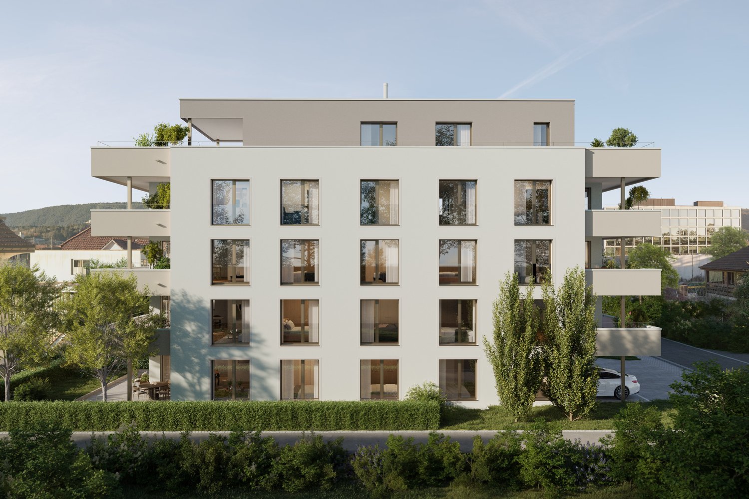 Neues Wohneigentum an der Grenze zu Aarau - Aussenvisualisierung