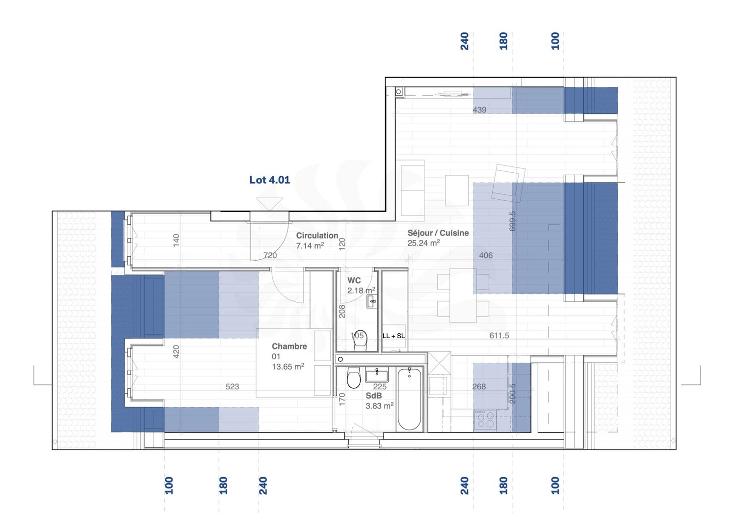 Appartement 3 pièces au 2e étage dans la promotion 11, route des Jurêts à Choulex - Bild 6