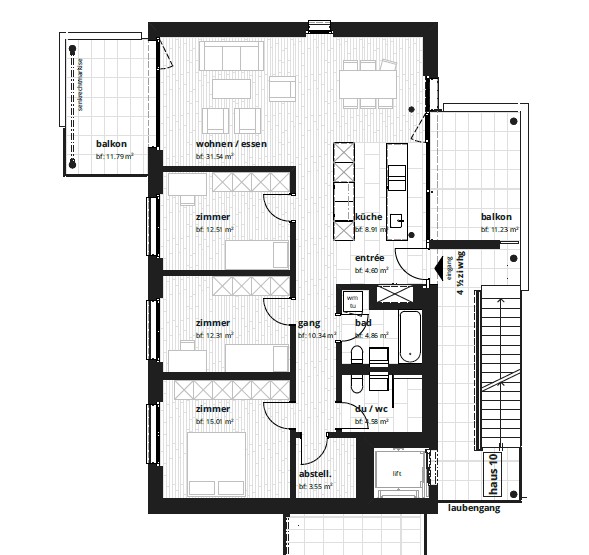 4.5 Zimmer-Wohnung an bester Lage -  Bild 12