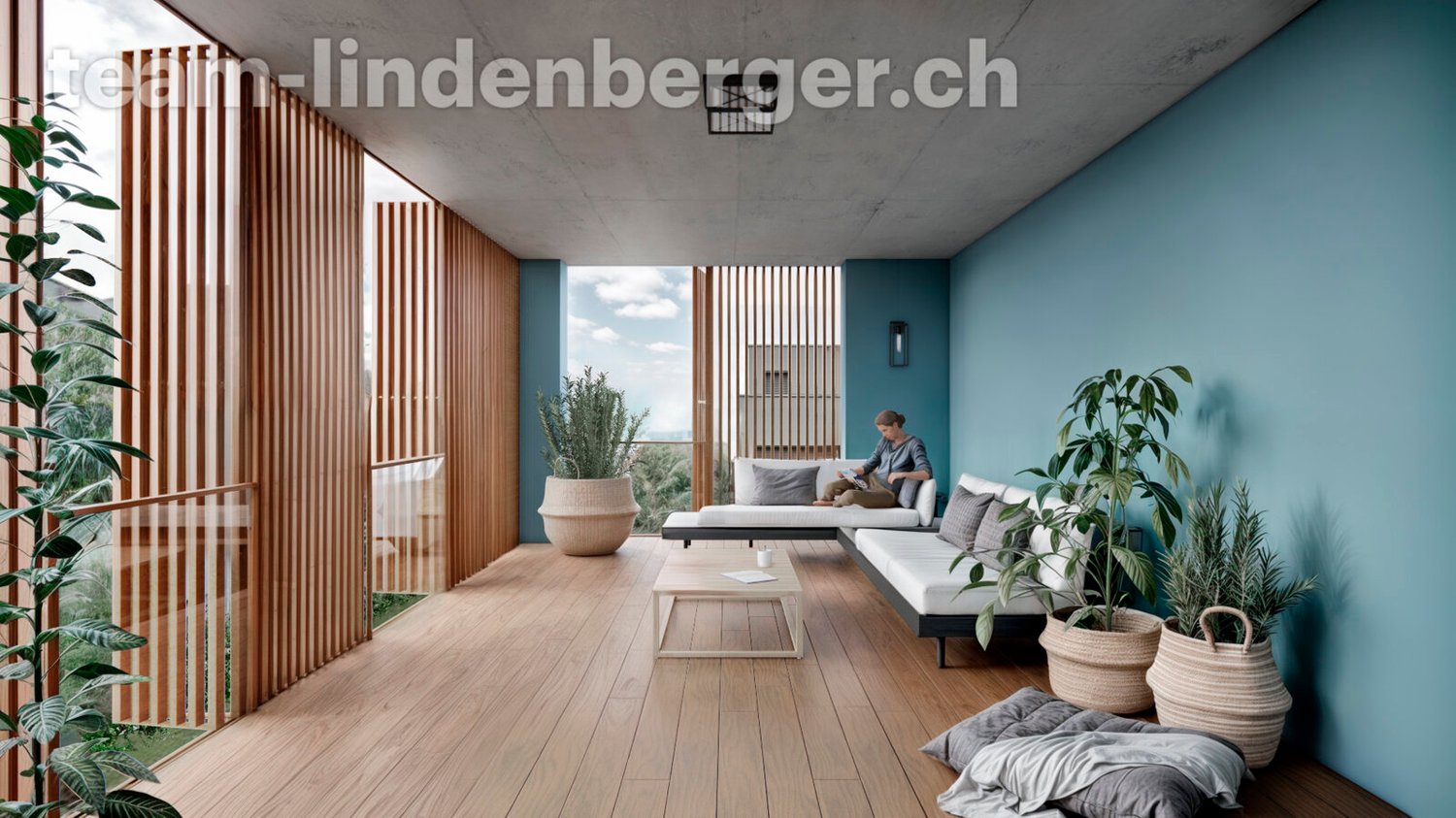 Letzte Wohnung! 4½ Zi.-Neubau-Attikawohnung in Binningen - Wohnbereich