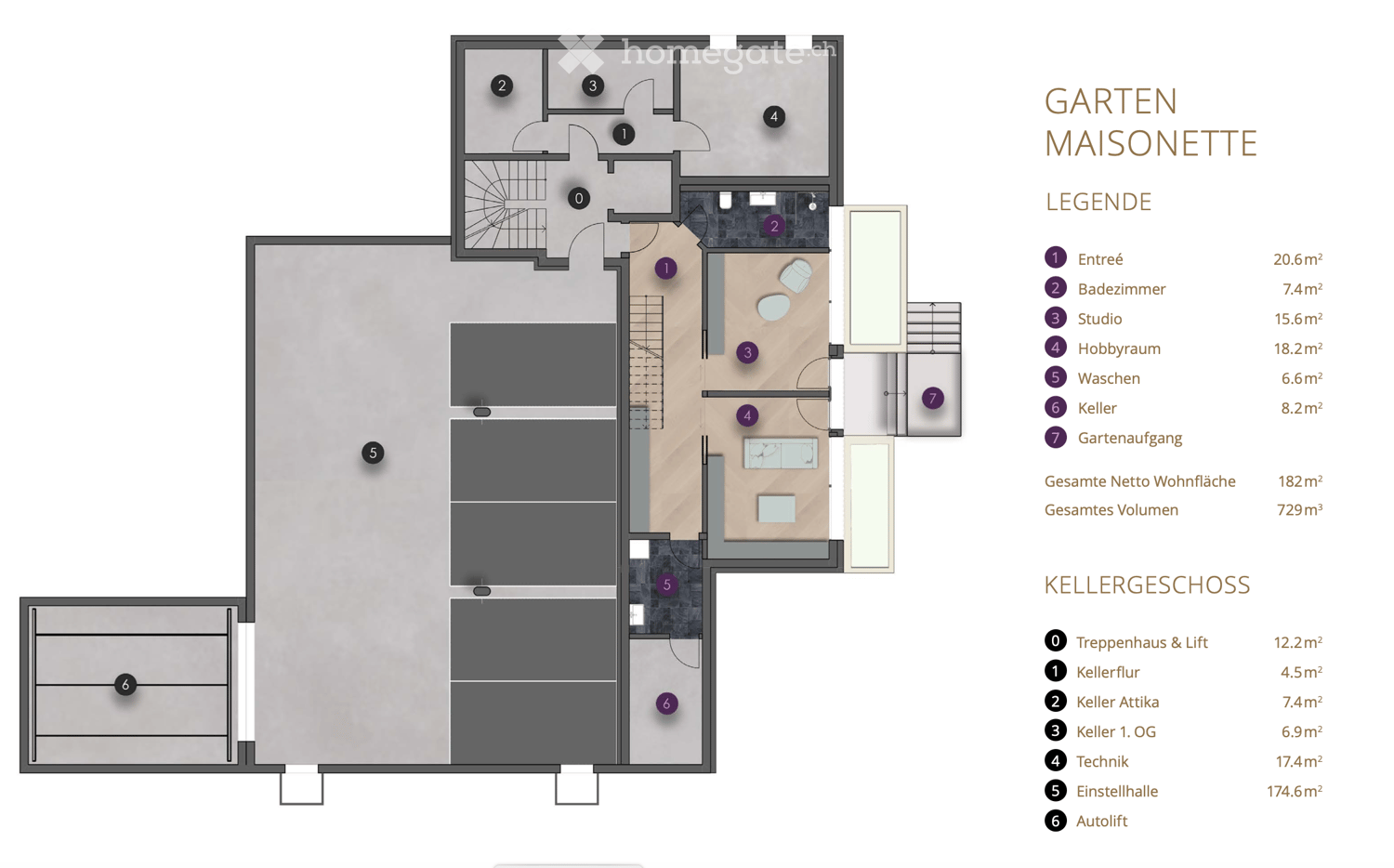 "PHOENIX" - Exklusive Garten-Maisonettewohnung mit parkähnlichem Privatgarten in Oberwil BL - Bild 9