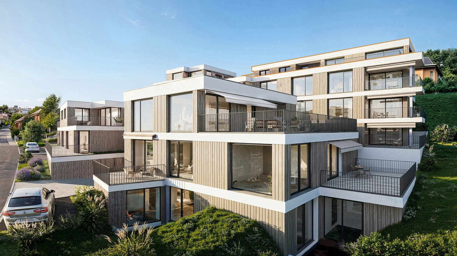 Attikatraum mit 75 m² Terrasse - modern & nachhaltig wohnen in Zufikon - Aussenvisualisierung