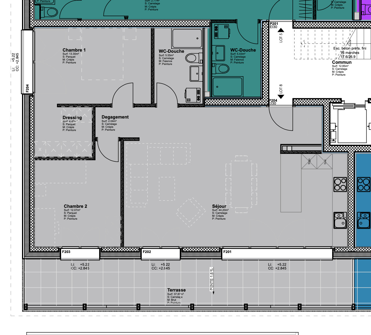 TERRASSE DE 24 M2 ! 3,5 pces à 5 kms de Romont ! - Bild 7