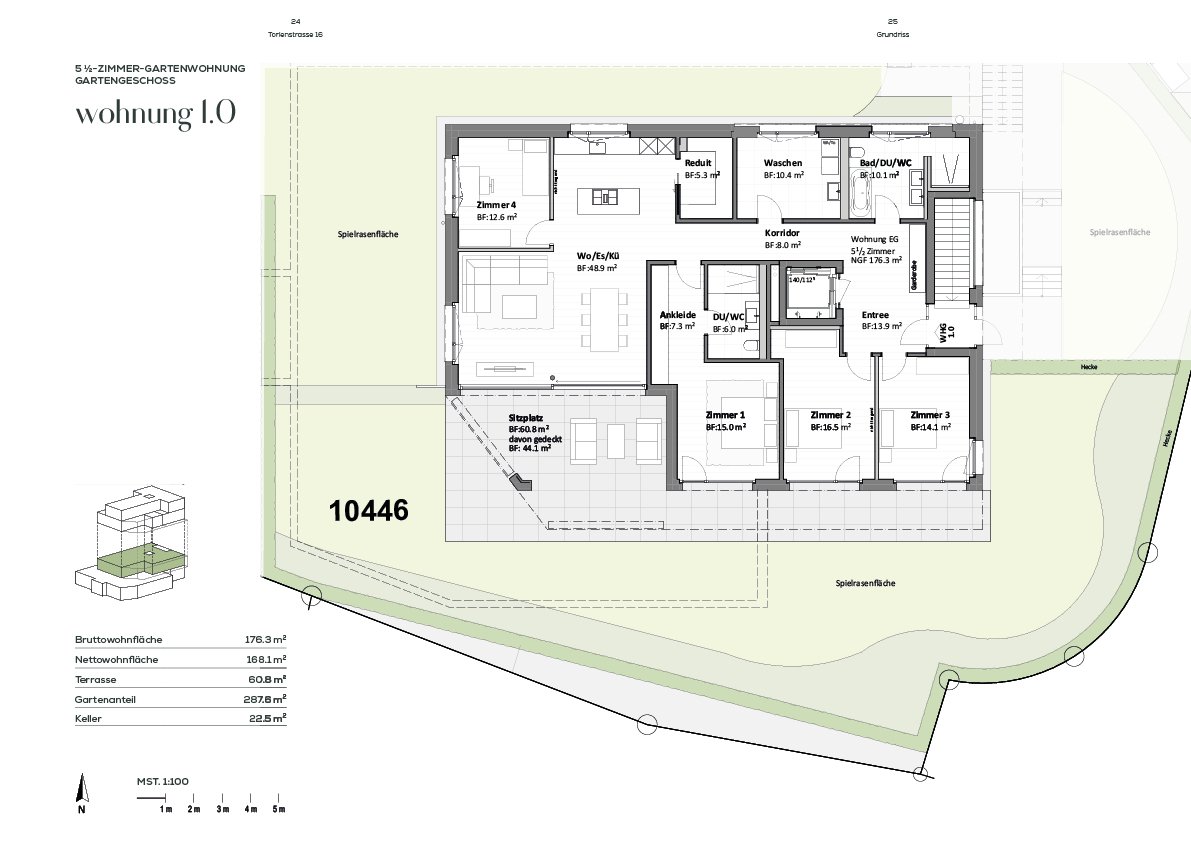 Grosszügige 5.5-Zimmer Gartenwohnung, 176m2 WF, an naturnaher Lage mit teilweiser Seesicht - Bild 6