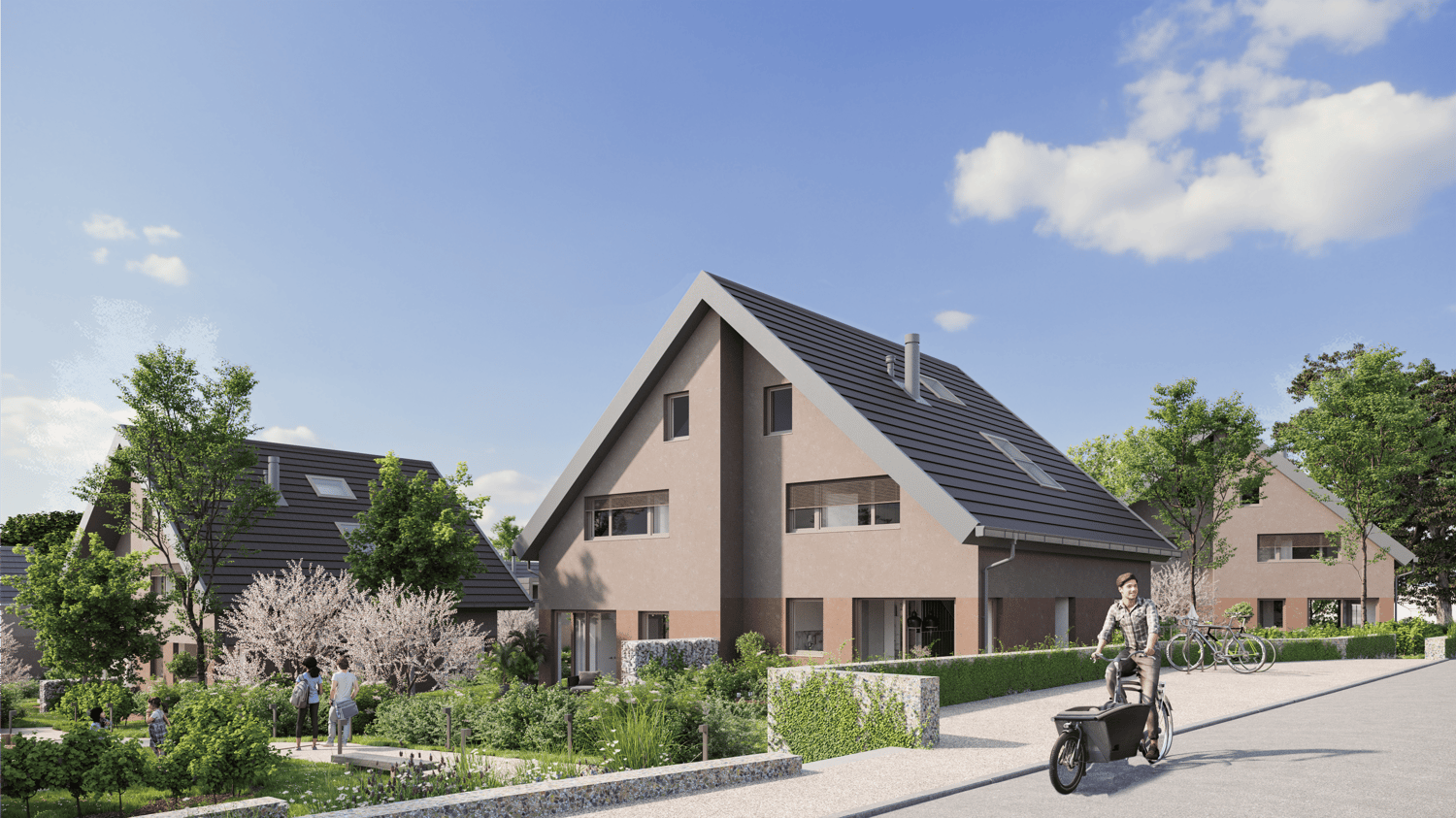 Villa mitoyenne neuve - 4.5 pièces avec jardin - Livraison fin 2027 - Bild 1