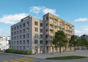 Neubau Mehrfamilienhaus Visualisierung