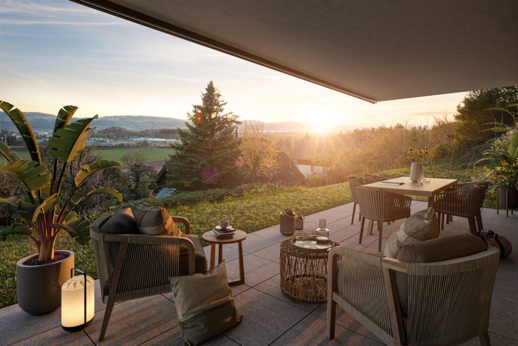 Sitzplatz Gartenwohnung